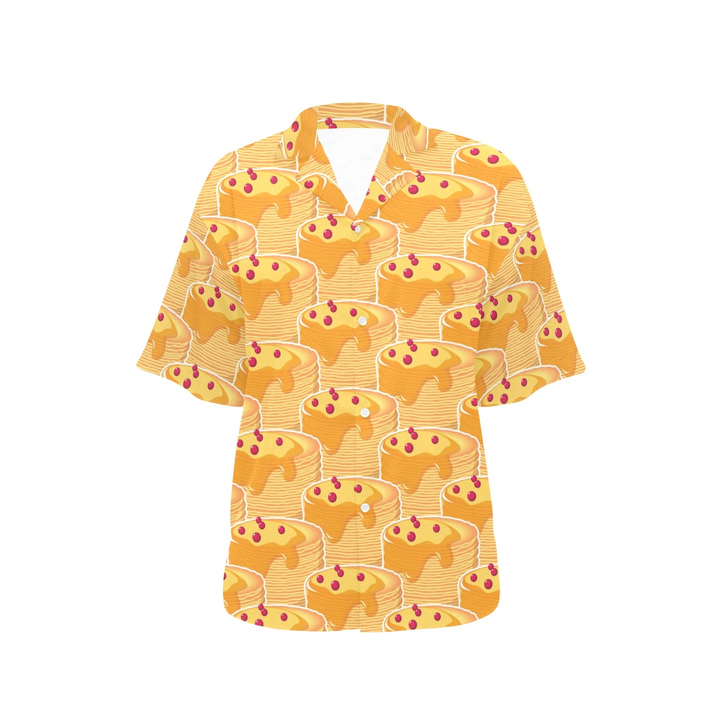 Pancake Pattern Print Design A04 Women's Hawaiian Shirt