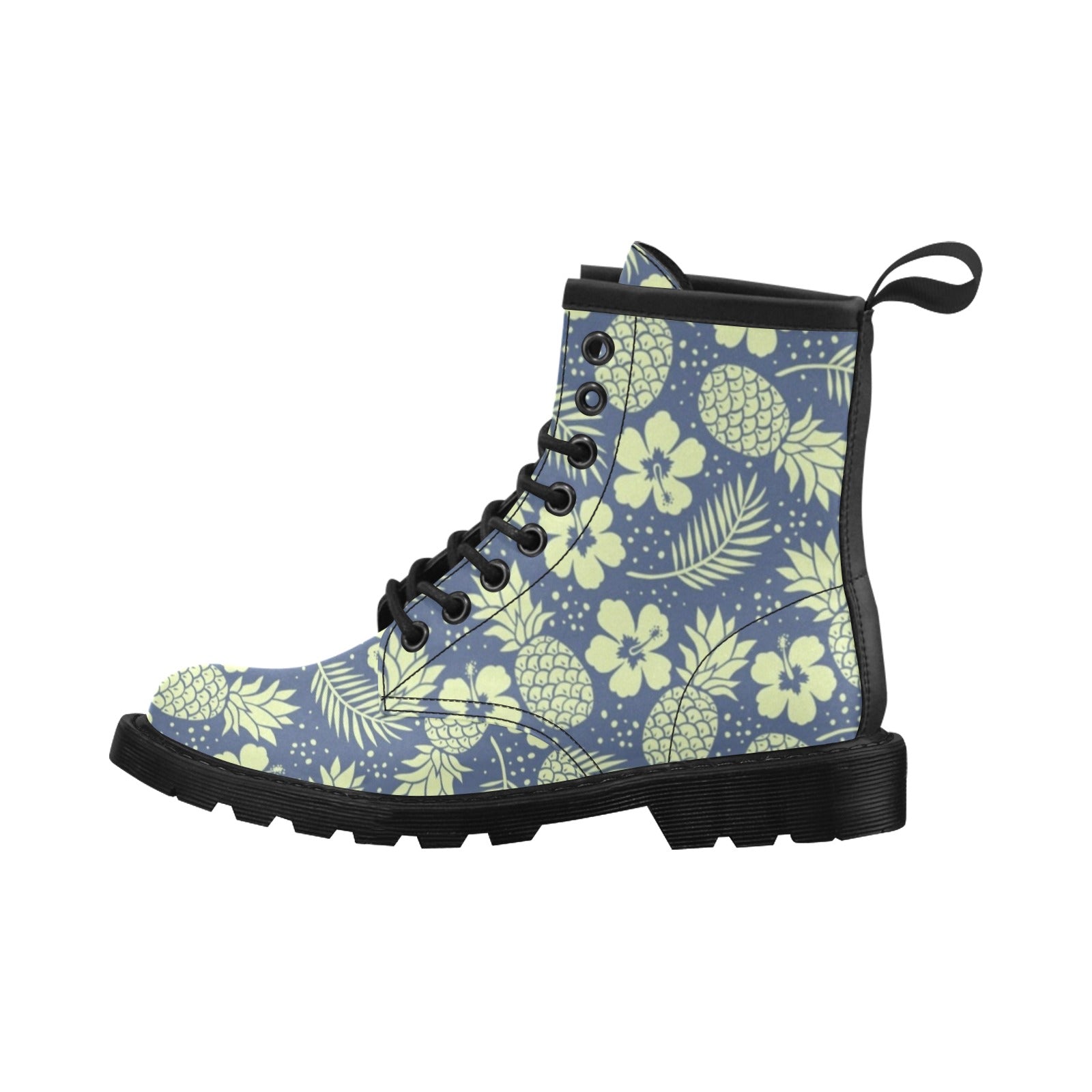 Pineapple Pattern Print Design PP07 Women's Boots