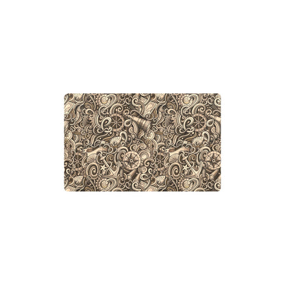 Nautical Tattoo Design Themed Print Kitchen Mat