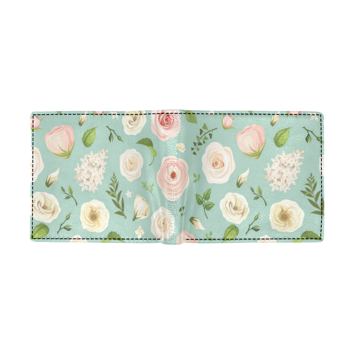Lisianthus Pattern Print Design 01 Men's ID Card Wallet