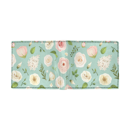 Lisianthus Pattern Print Design 01 Men's ID Card Wallet
