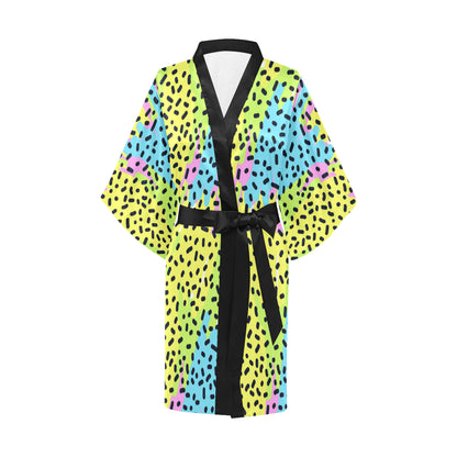 90s Pattern Print Design 2 Women's Short Kimono