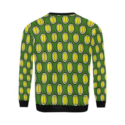 Durian Pattern Print Design DR01 Men Long Sleeve Sweatshirt