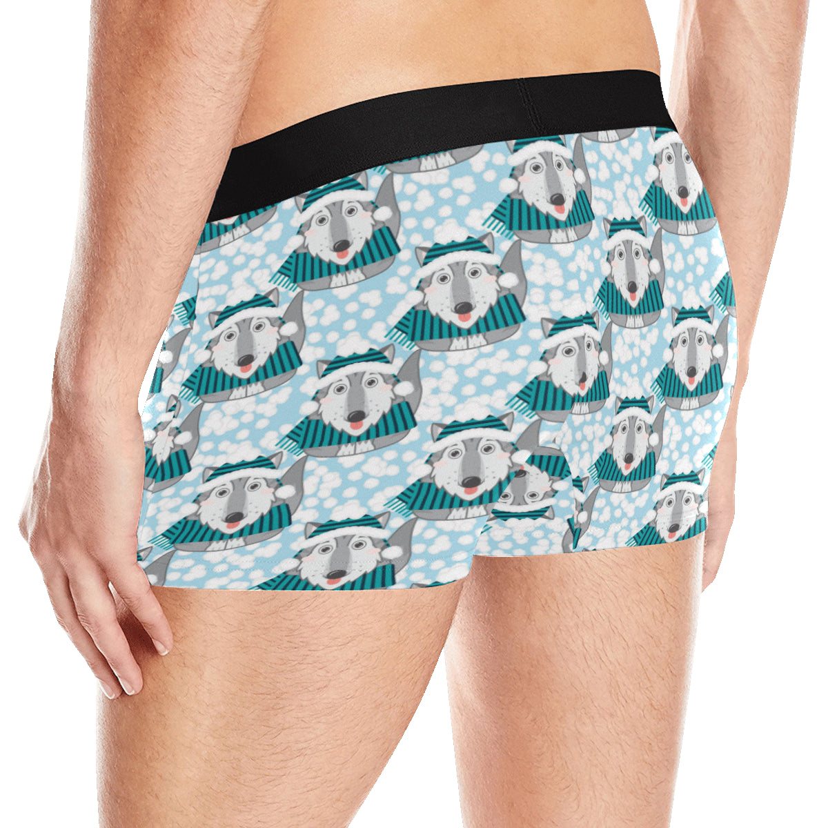 Alaskan Malamute Pattern Print Design 01 Men's Boxer Briefs
