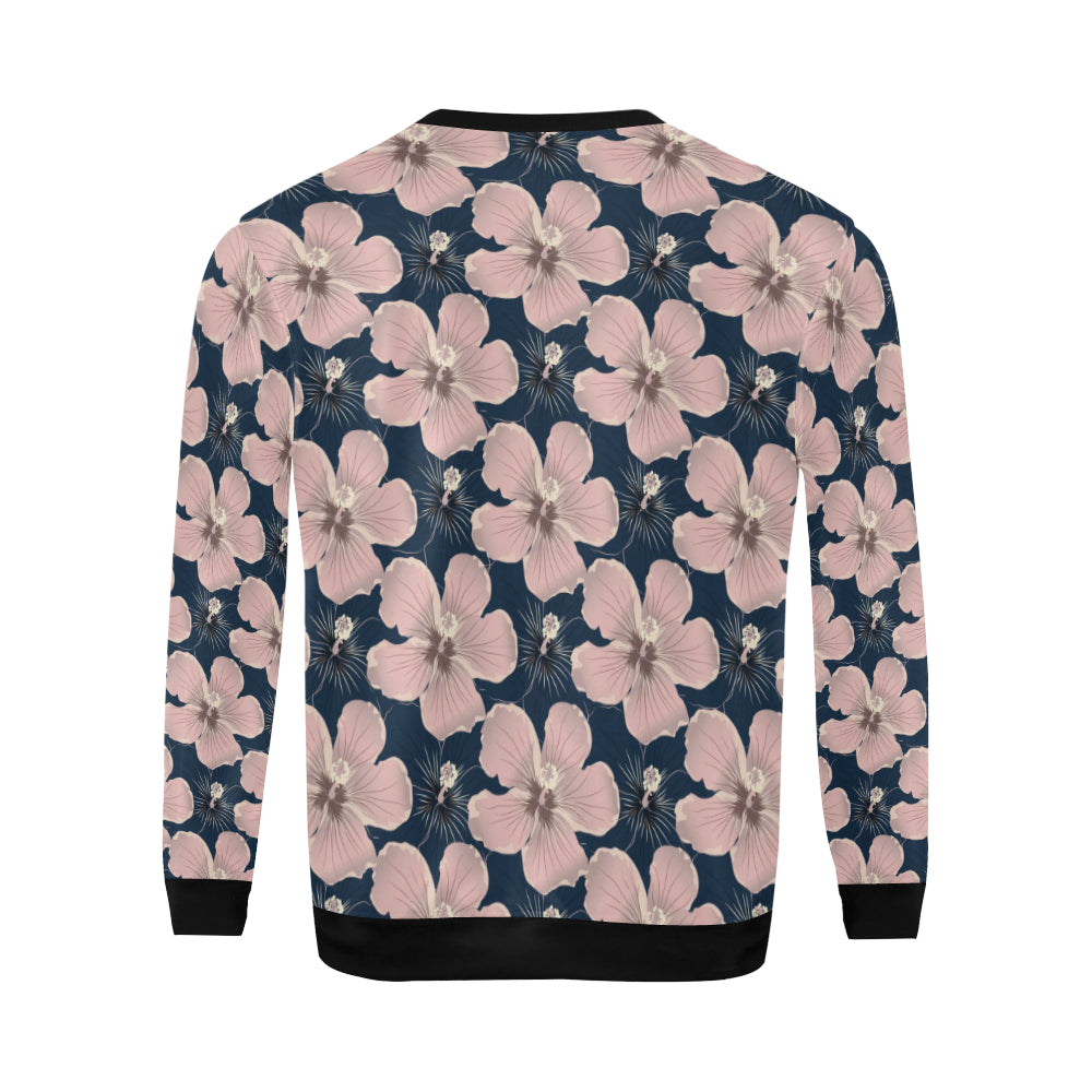 Plumeria Pattern Print Design PM018 Men Long Sleeve Sweatshirt