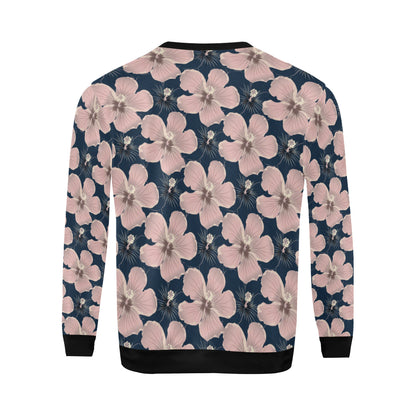 Plumeria Pattern Print Design PM018 Men Long Sleeve Sweatshirt