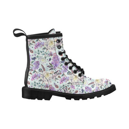 Lilac Pattern Print Design LI06 Women's Boots