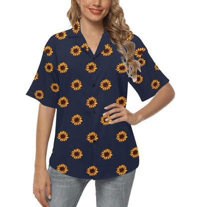 Sunflower Print Design LKS304 Women's Hawaiian Shirt