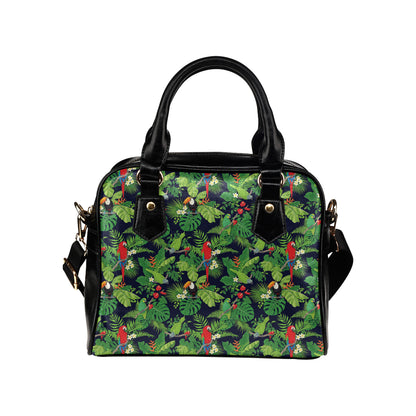 Rainforest Parrot Pattern Print Design A03 Shoulder Handbag