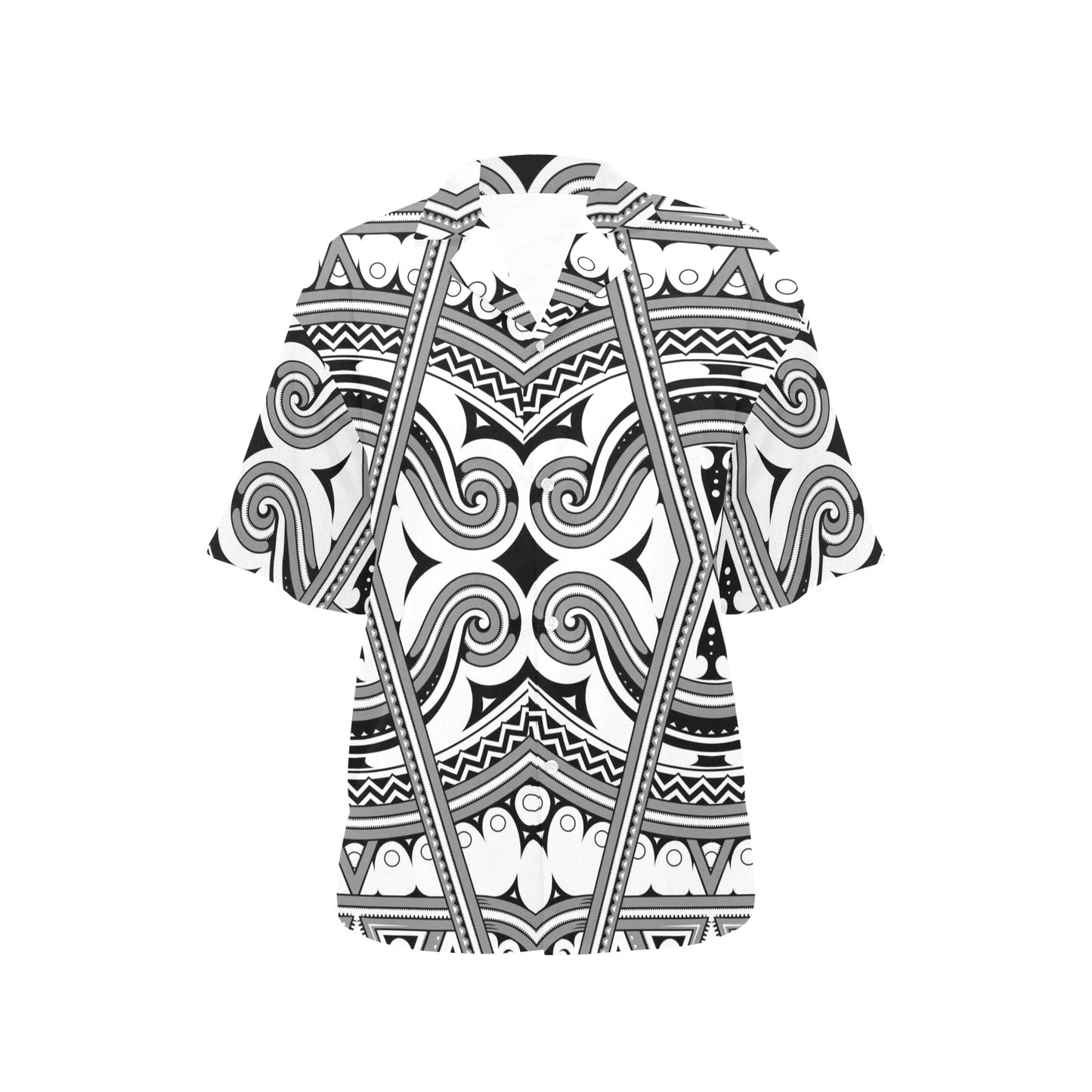 Samoan Pattern Print Design LKS302 Women's Hawaiian Shirt
