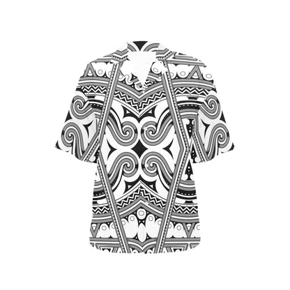 Samoan Pattern Print Design LKS302 Women's Hawaiian Shirt