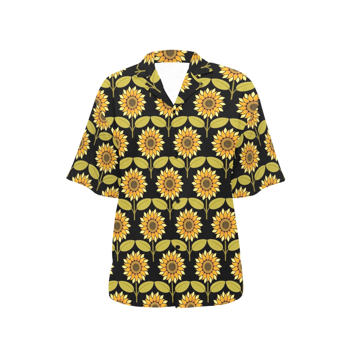 Sunflower Pattern Print Design SF015 Women's Hawaiian Shirt