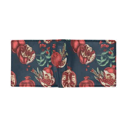 Pomegranate Pattern Print Design PG04 Men's ID Card Wallet