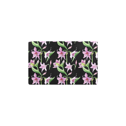 Amaryllis Pattern Print Design AL08 Kitchen Mat