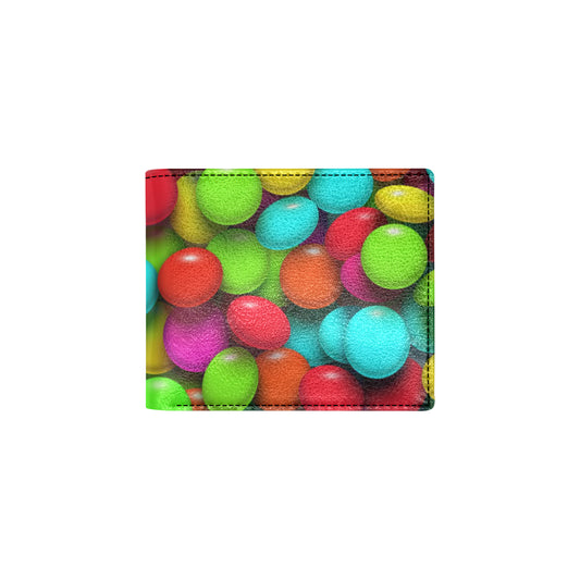 Candy Pattern Print Design CA03 Men's ID Card Wallet