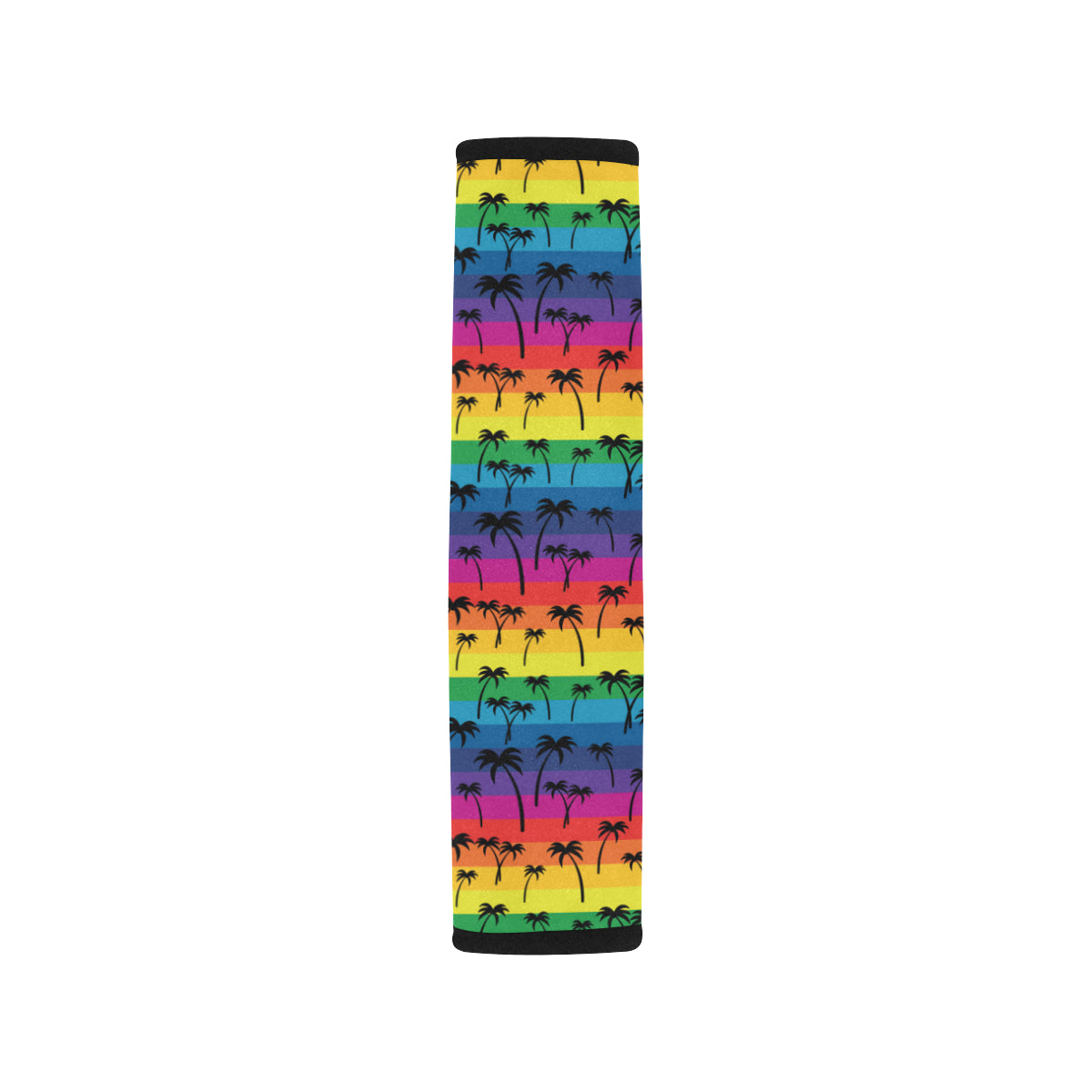Palm Tree Rainbow Themed Print Car Seat Belt Cover