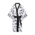 Great White Shark Pattern Print Design 02 Women's Short Kimono