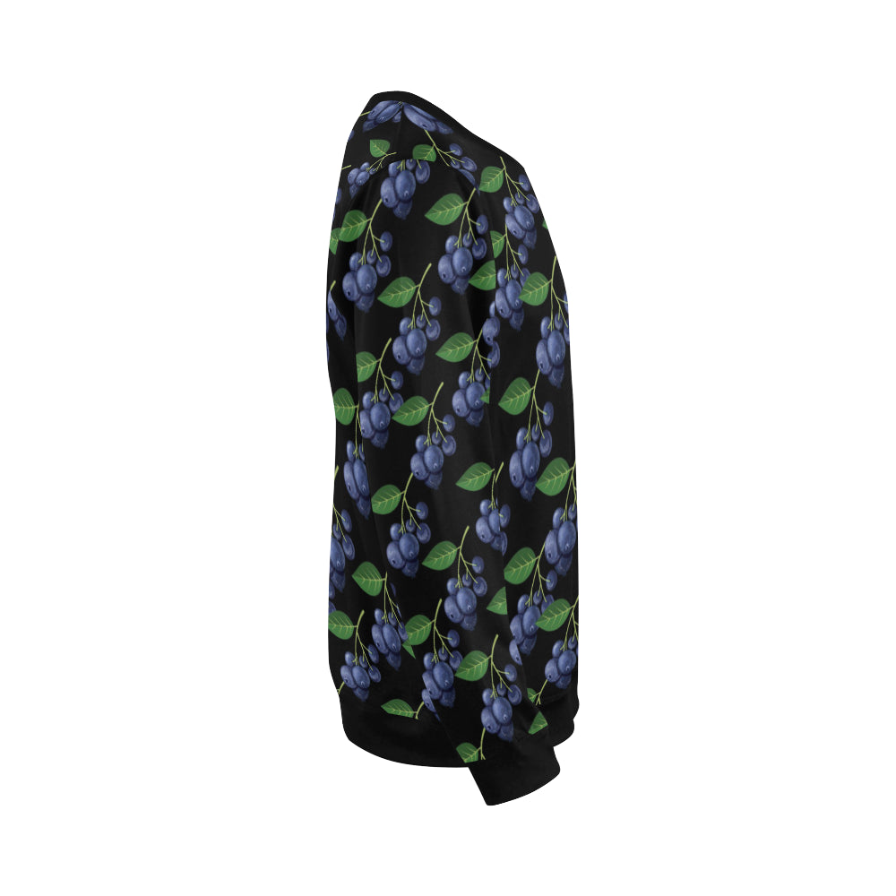 Blueberry Pattern Print Design BB01 Men Long Sleeve Sweatshirt