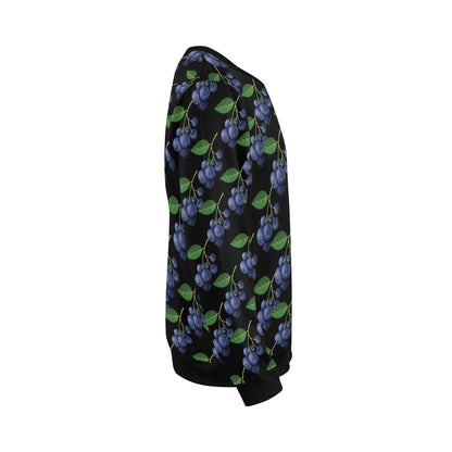 Blueberry Pattern Print Design BB01 Men Long Sleeve Sweatshirt