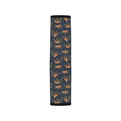 Sloth flower Design Themed Print Car Seat Belt Cover