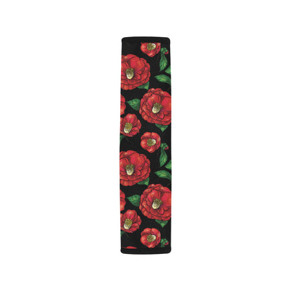Camellia Pattern Print Design CM07 Car Seat Belt Cover
