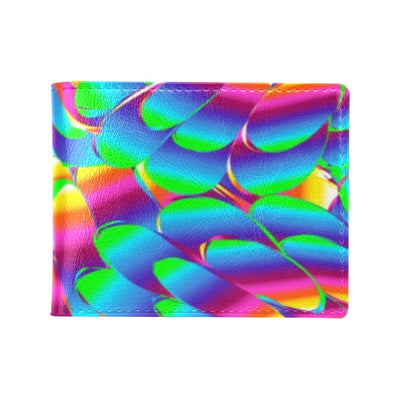 Psychedelic Trippy Pattern Men's ID Card Wallet