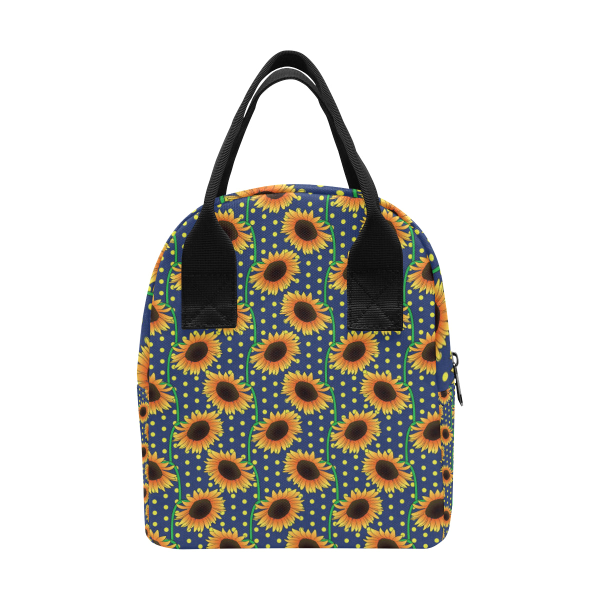 Sunflower Pattern Print Design SF03 Insulated Lunch Bag