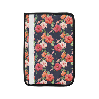 Tropical Flower Pattern Print Design TF020 Car Seat Belt Cover