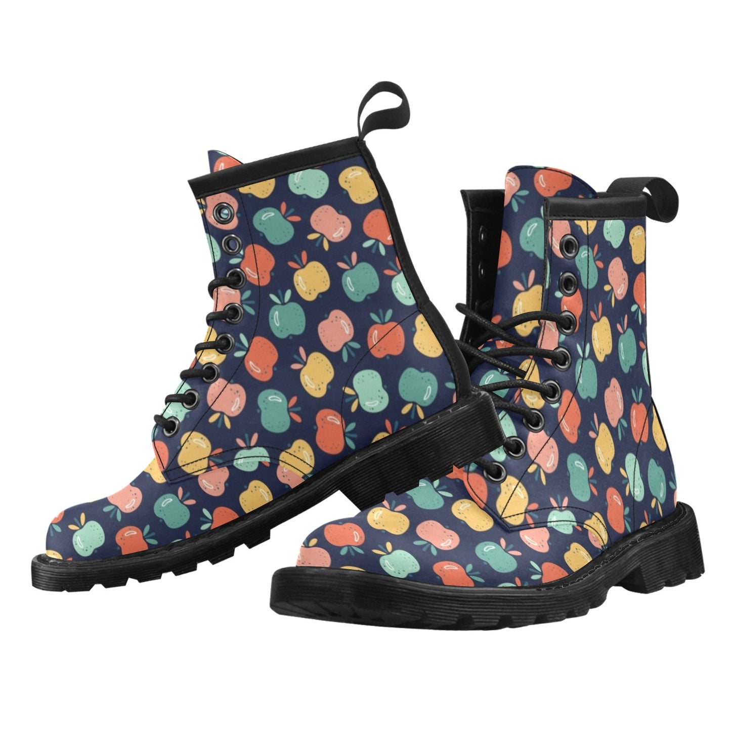 Apple Pattern Print Design AP09 Women's Boots