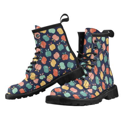 Apple Pattern Print Design AP09 Women's Boots