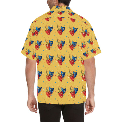 Acting Mask Pattern Print Design 02 Men's Hawaiian Shirt