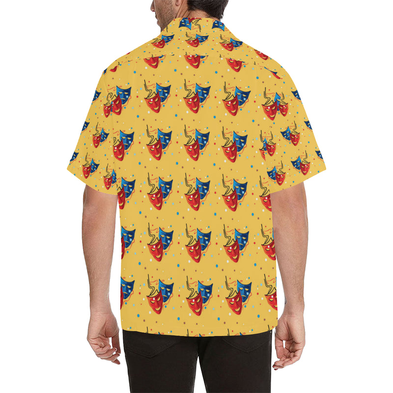 Acting Mask Pattern Print Design 02 Men's Hawaiian Shirt