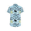 Sea Turtle Pattern Print Design T011 Men's Short Sleeve Button Up Shirt