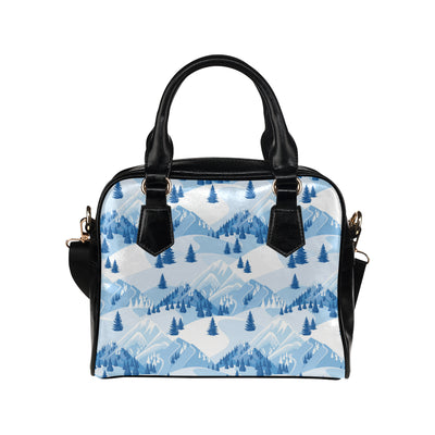 Mountain Pattern Print Design 03 Shoulder Handbag