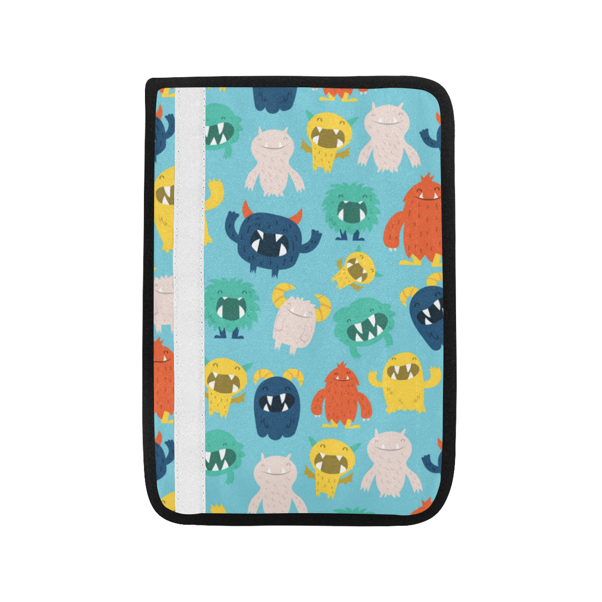 Monster Cartoon Pattern Print Design 03 Car Seat Belt Cover