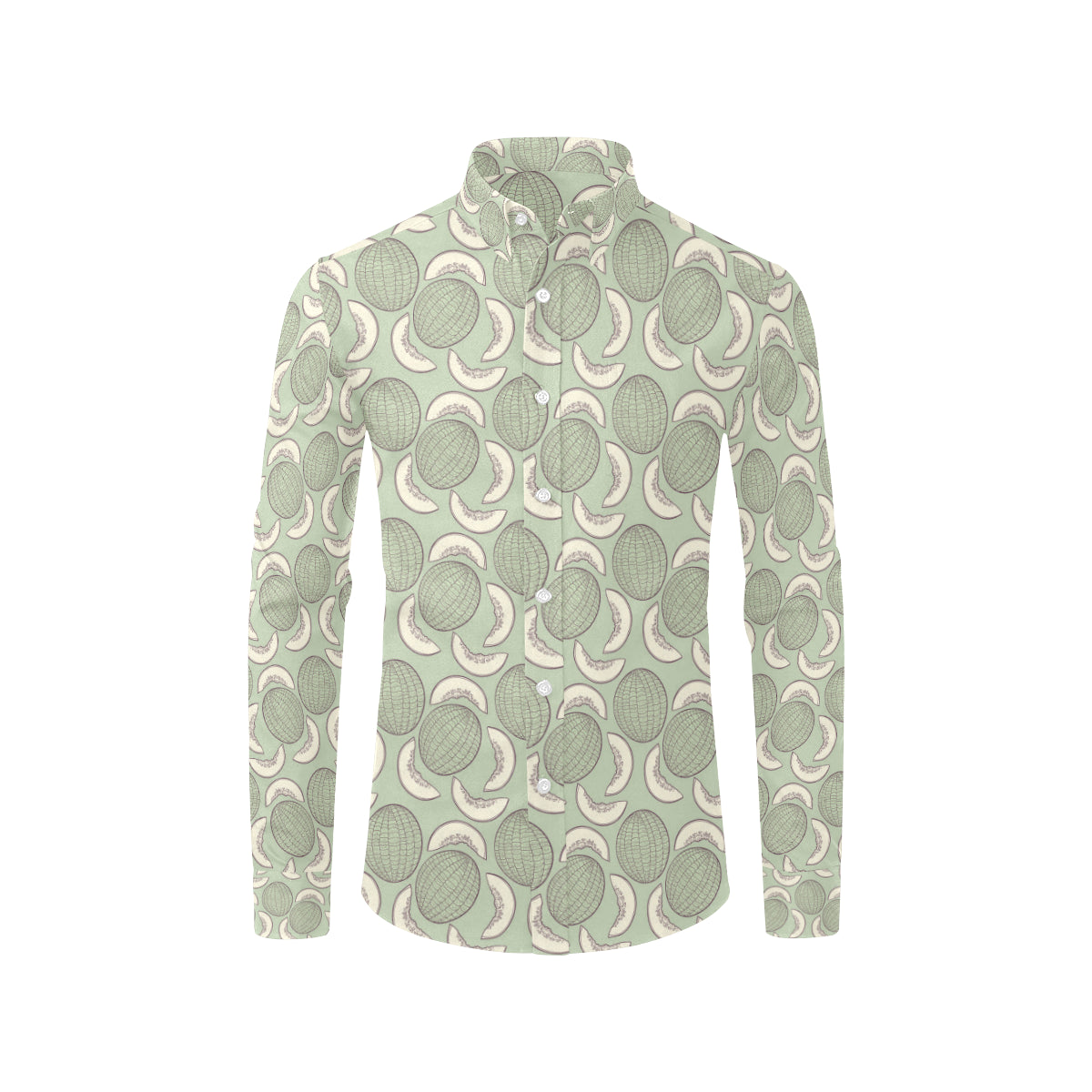 Cantaloupe Pattern Print Design 01 Men's Long Sleeve Shirt