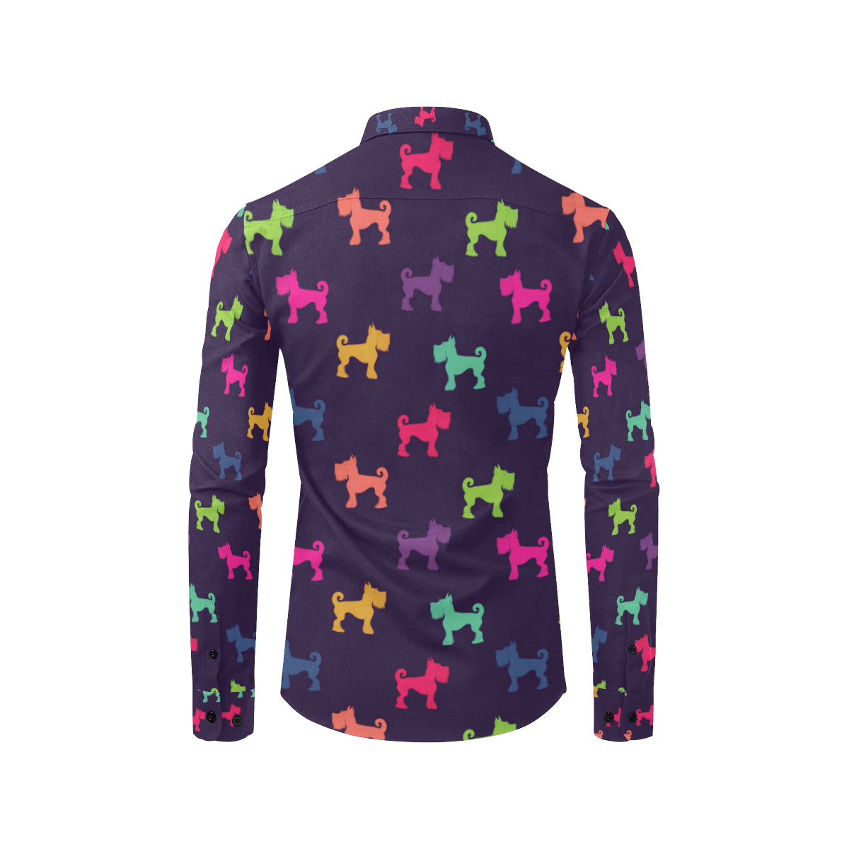 Schnauzers Pattern Print Design A05 Men's Long Sleeve Shirt