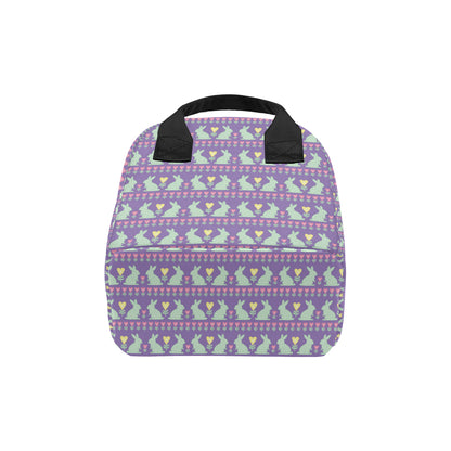 Rabbit Pattern Print Design RB01 Insulated Lunch Bag