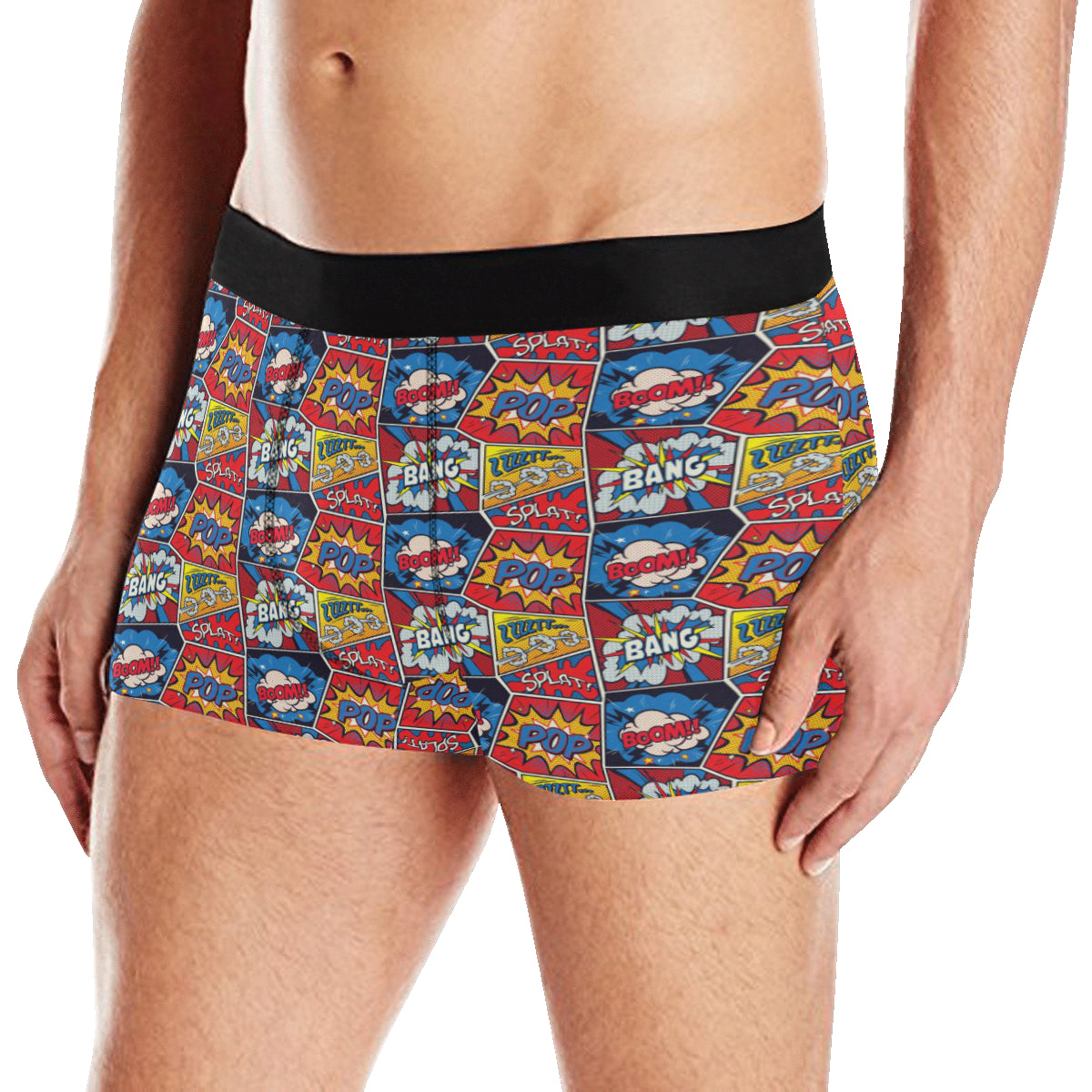 Comic Book Pattern Print Design 03 Men's Boxer Briefs