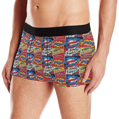 Comic Book Pattern Print Design 03 Men's Boxer Briefs