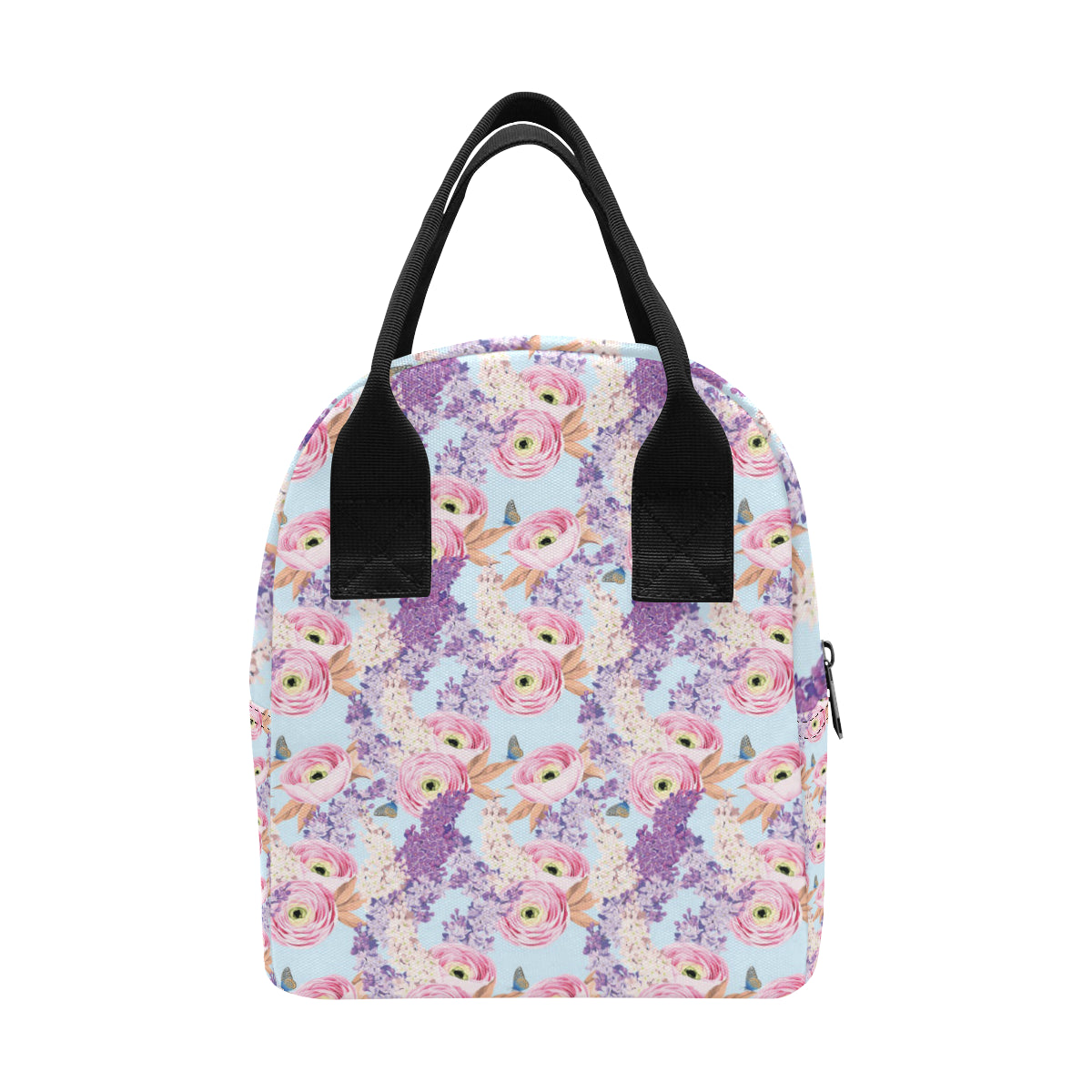 Lilac Pattern Print Design LI03 Insulated Lunch Bag