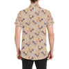 Chicken Boho Style Pattern Men's Short Sleeve Button Up Shirt