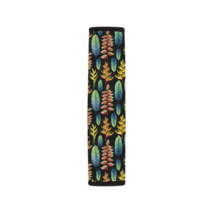 Heliconia Pattern Print Design HL03 Car Seat Belt Cover
