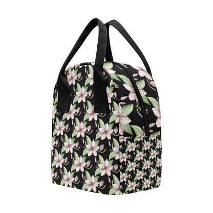 Plumeria Pattern Print Design PM02 Insulated Lunch Bag
