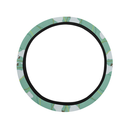 Cockatoo Pattern Print Design 01 Steering Wheel Cover with Elastic Edge