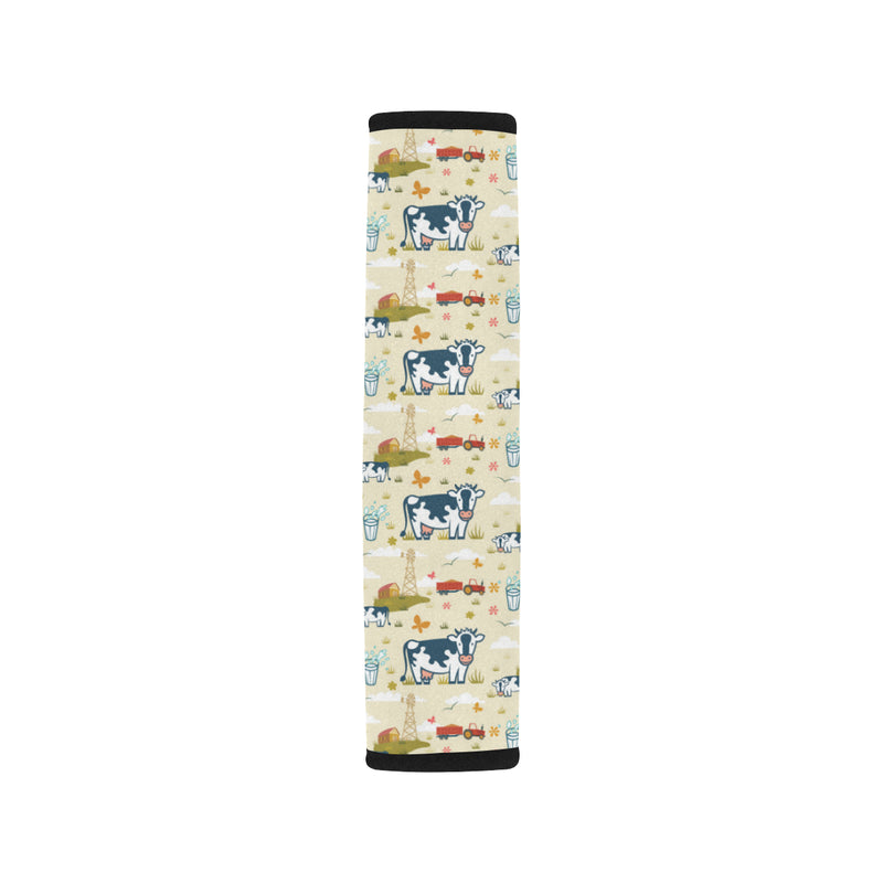 Cow Farm Design Print Car Seat Belt Cover