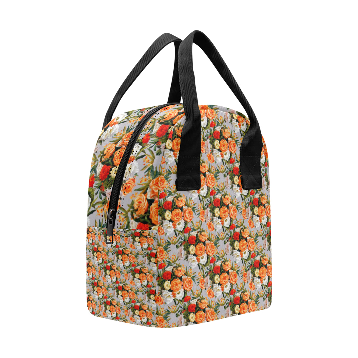 Lisianthus Pattern Print Design LT04 Insulated Lunch Bag