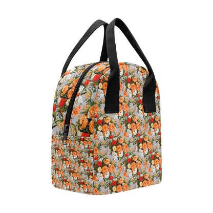 Lisianthus Pattern Print Design LT04 Insulated Lunch Bag
