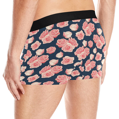 Rose Pattern Print Design A03 Men's Boxer Briefs