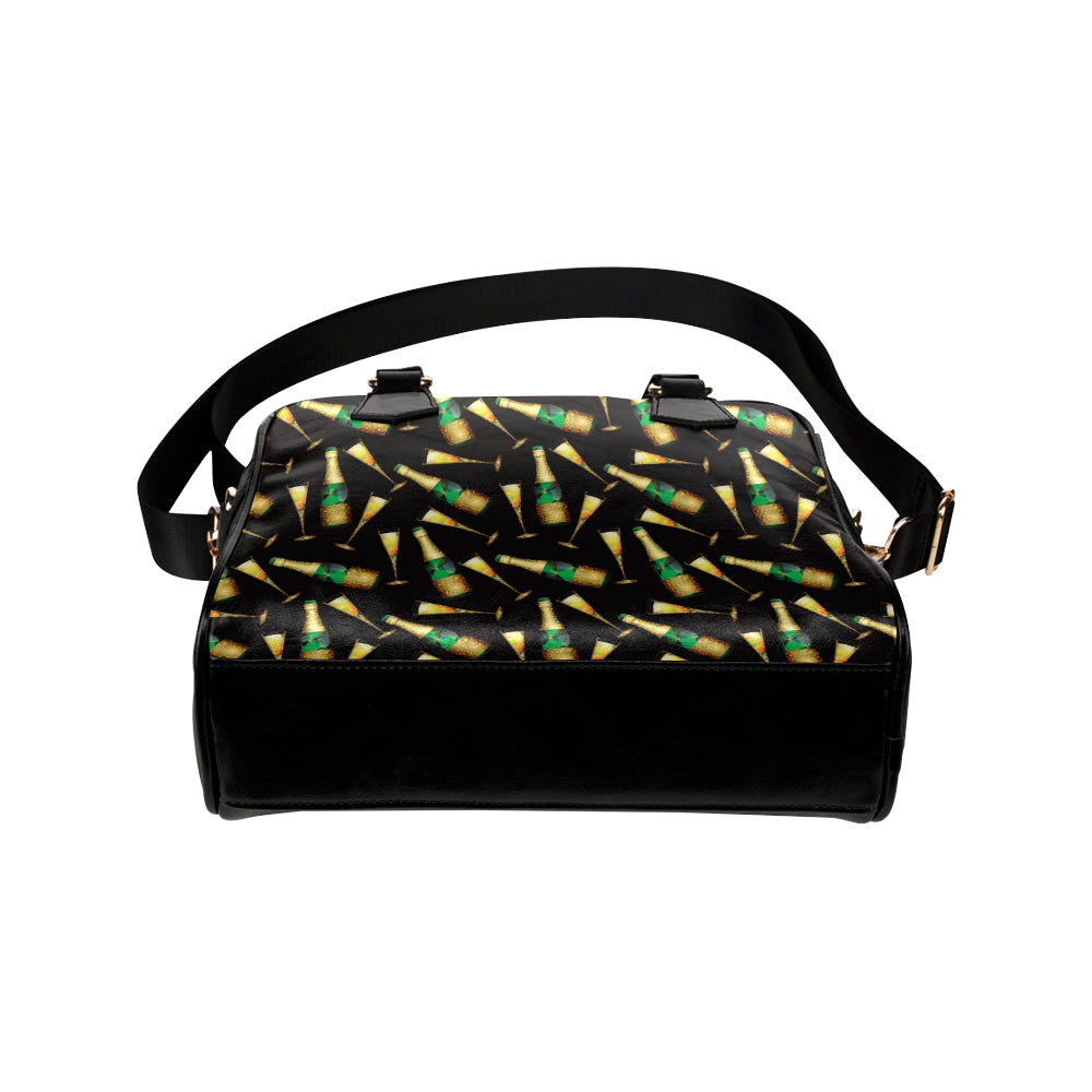 Champagne Pattern Print Design 02 Shoulder Handbag